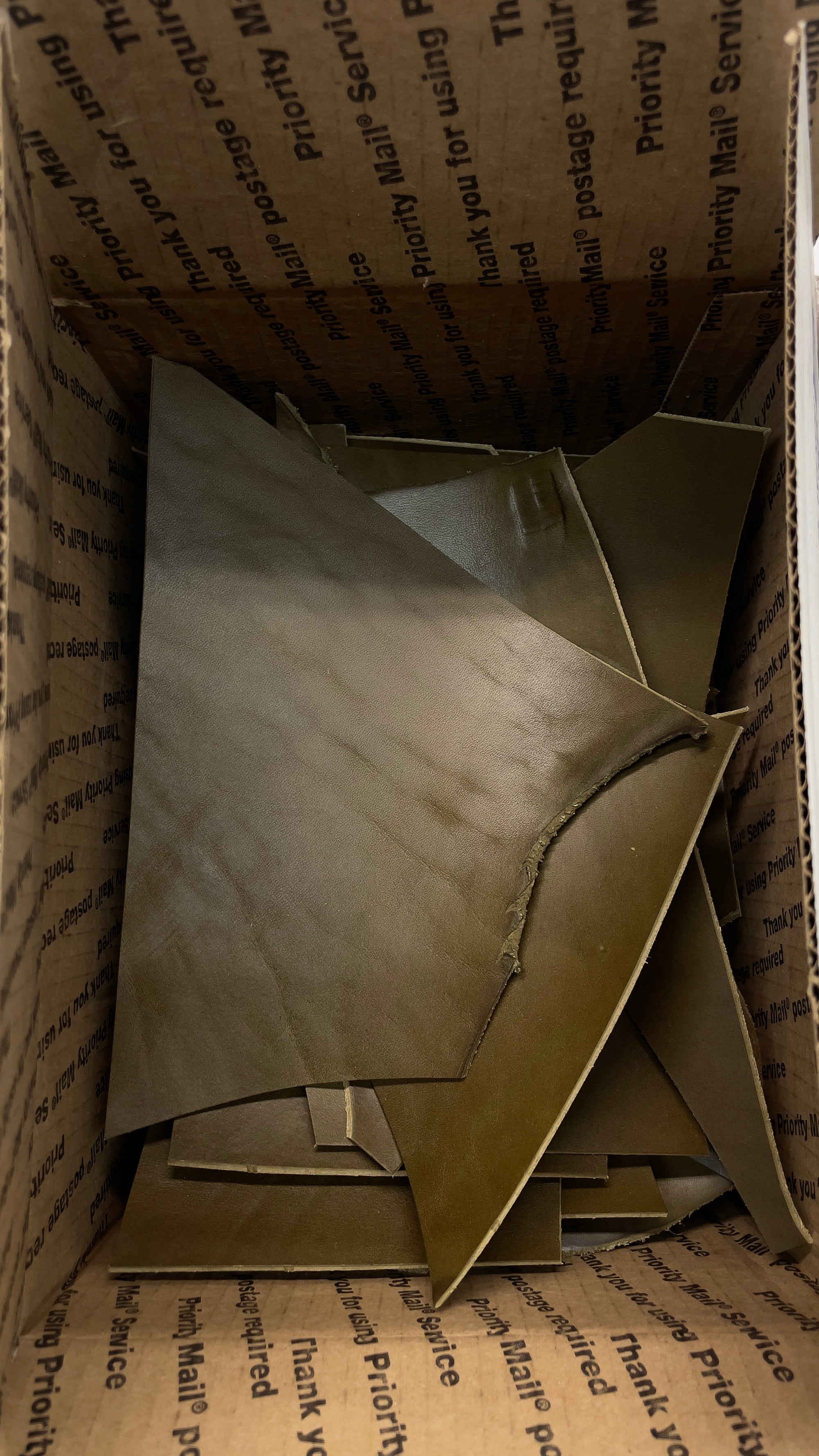Large Box Leather Scraps (4.5/5oz)