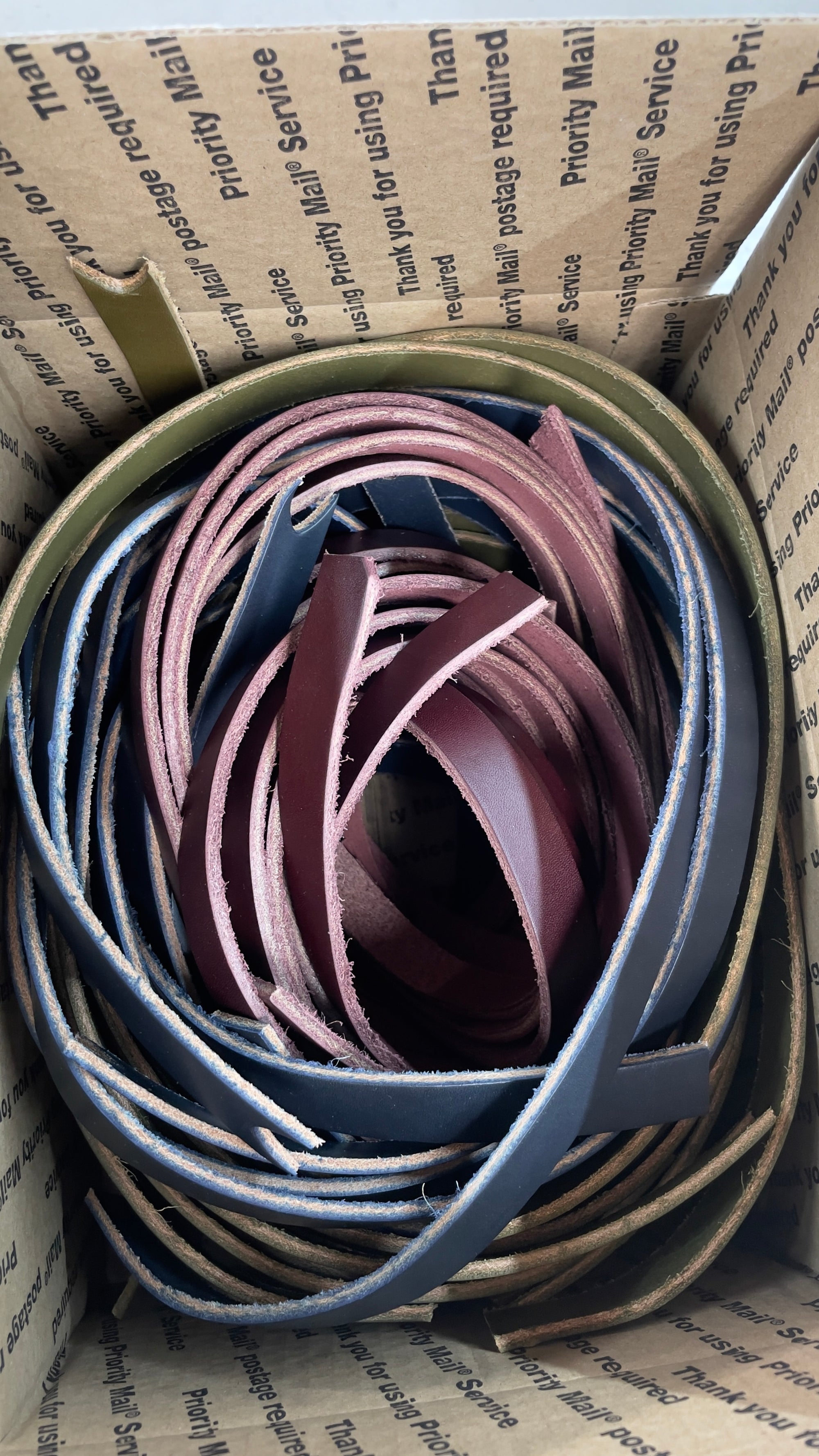 Large Box Leather Scraps (4.5/5oz)