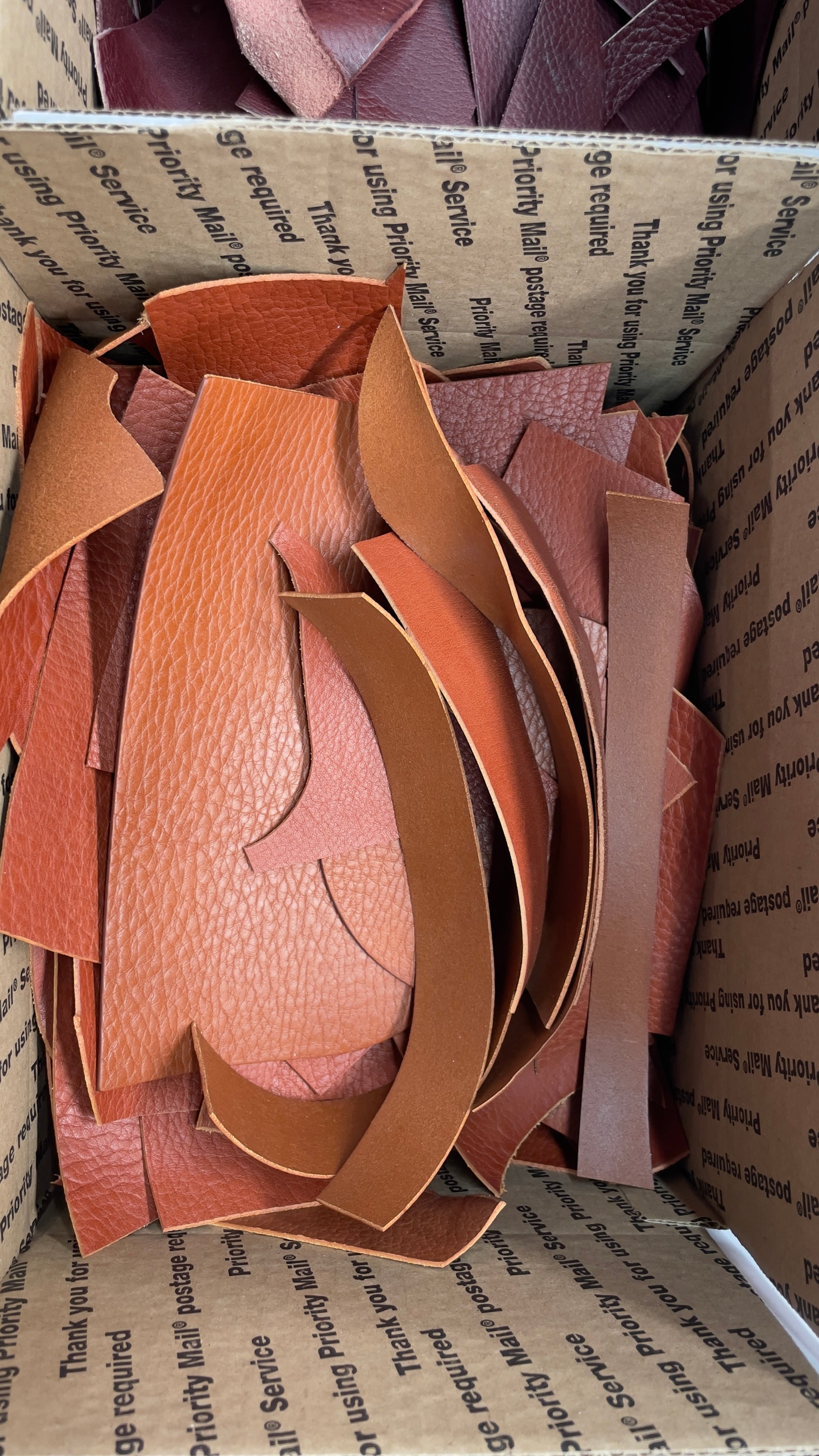 Large Box Leather Scraps (4.5/5oz)