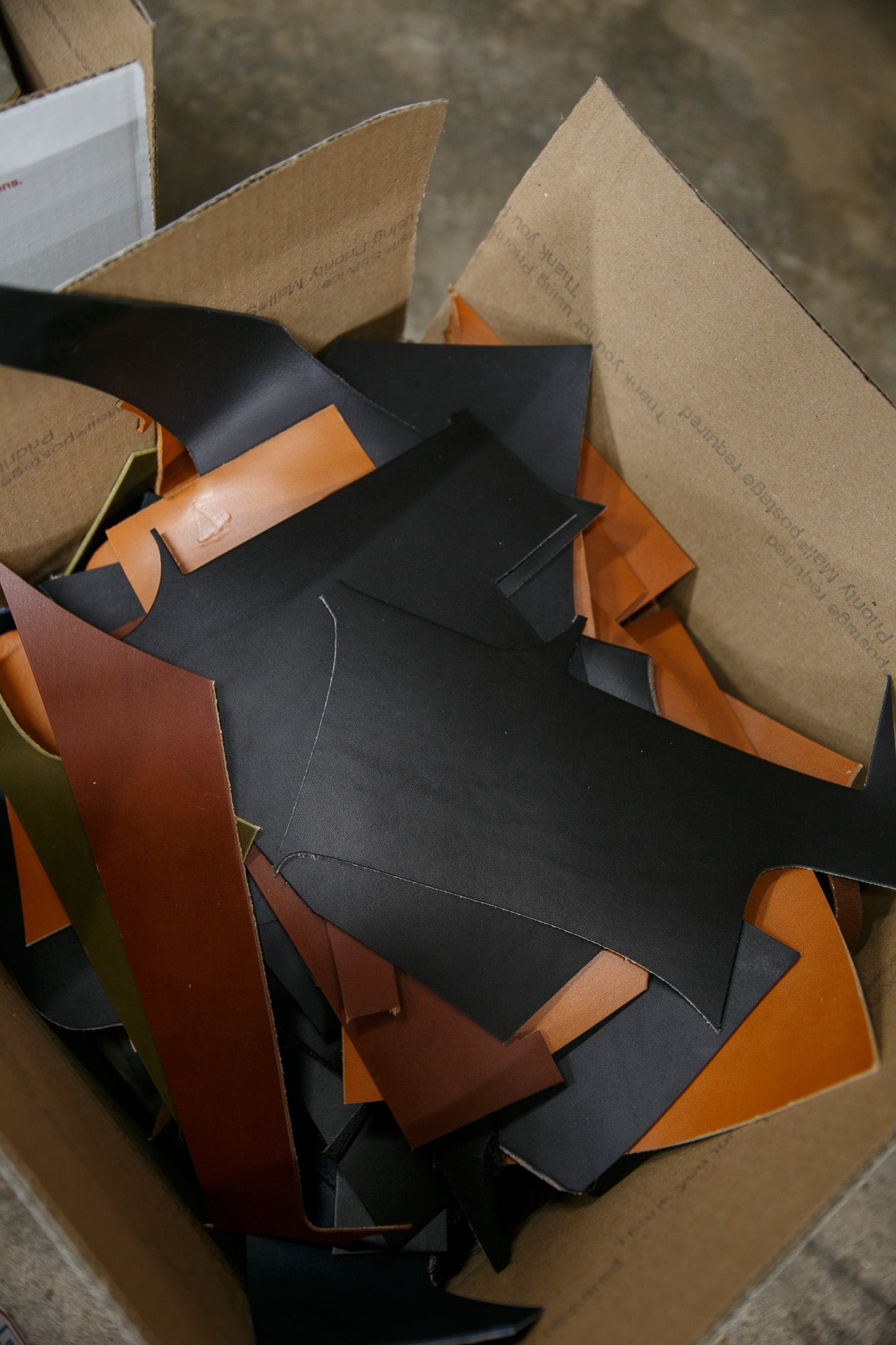 Large Box Leather Scraps (4.5/5oz)